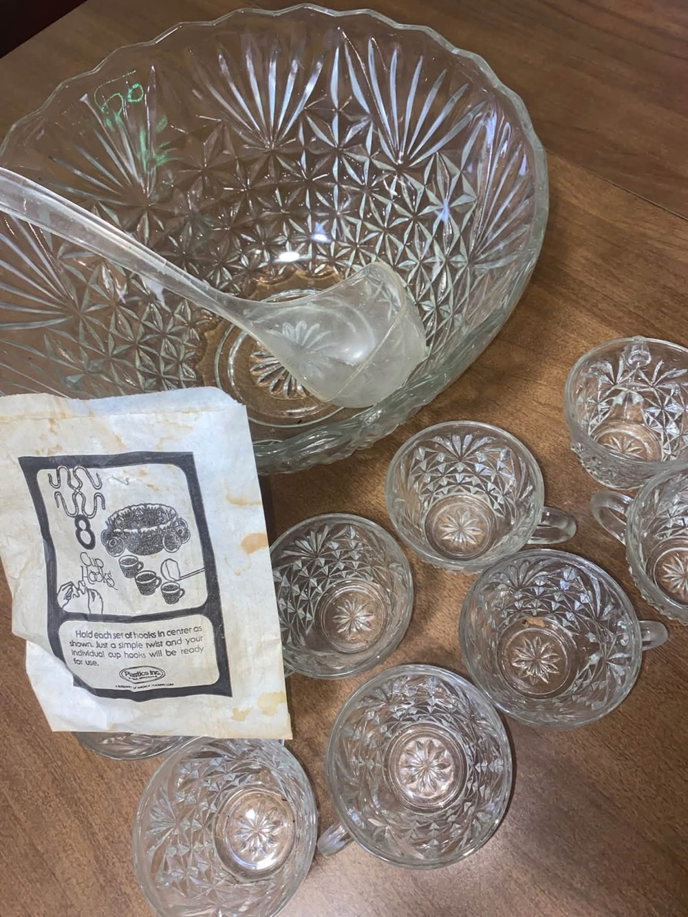 Vintage drink ware and punch bowl set